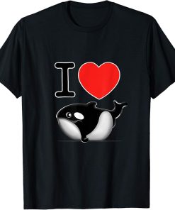 Orca Killer Whale Chubby Cute I Love Orcas"s T-Shirt